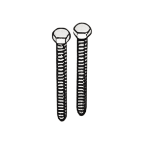 KD Solar fully threaded hex head screw for tile roof hooks (Pack of 20)