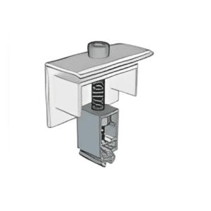 KD Solar stainless steel self bonding adjustable end-clamp with 40mm Alancap