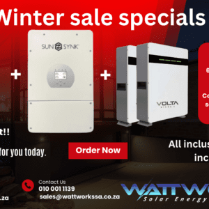 Sunsynk 5KW Hybrid Inverter + Volta stage 1 5.12KW battery-Special Price Offer